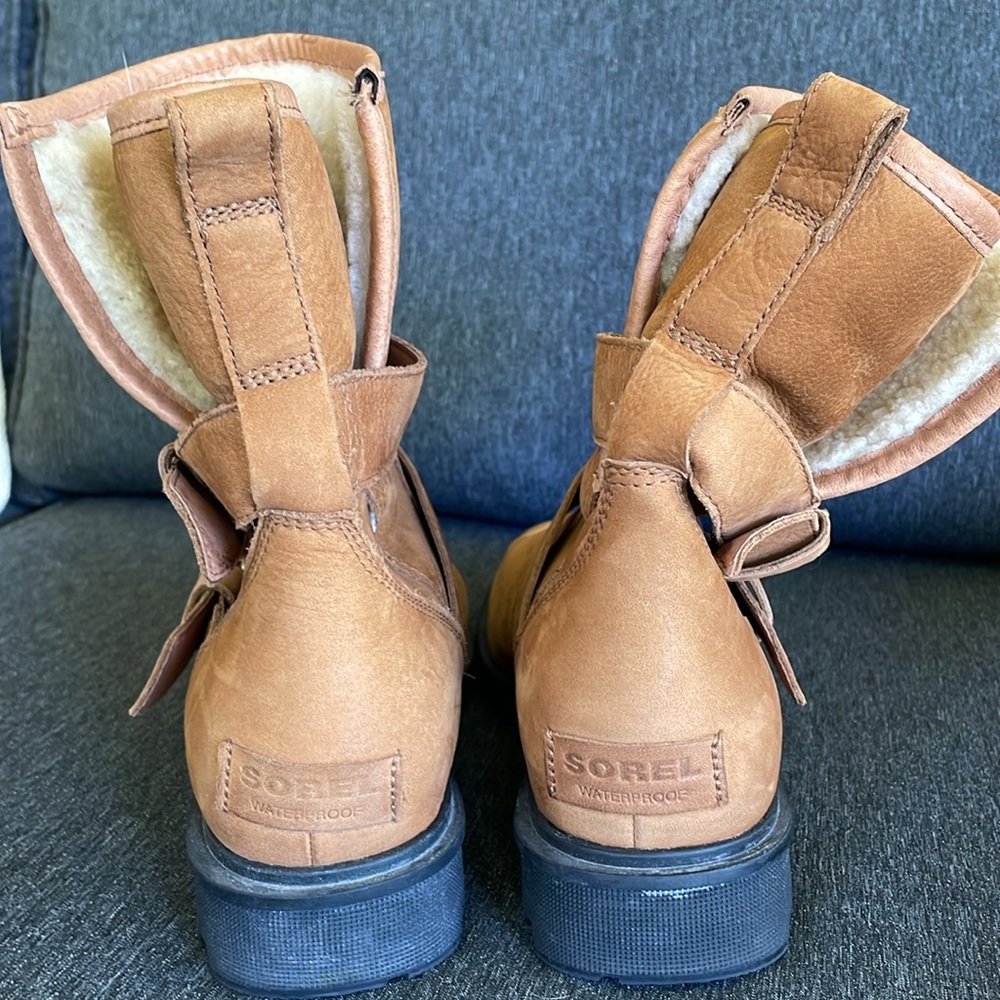 SOREL waterproof real microsuede / shearling boots US 10 - Picture 4 of 12